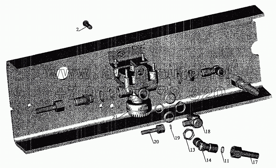 Установка ускорительного клапана и присоединительной арматуры на МАЗ-630308